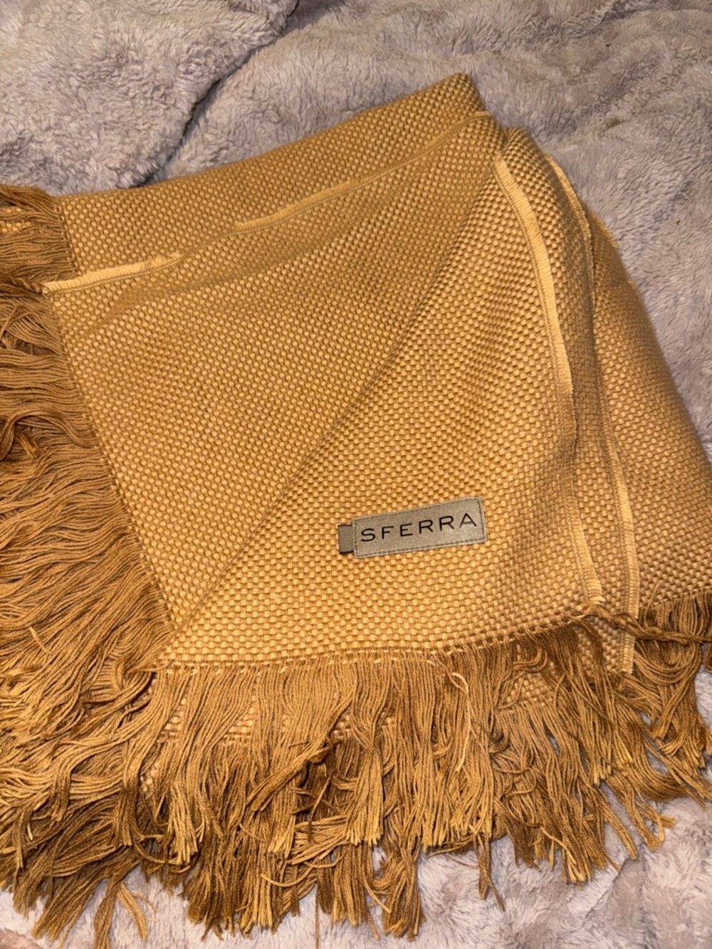 Sferra Pima Fringe Throw - set of 2